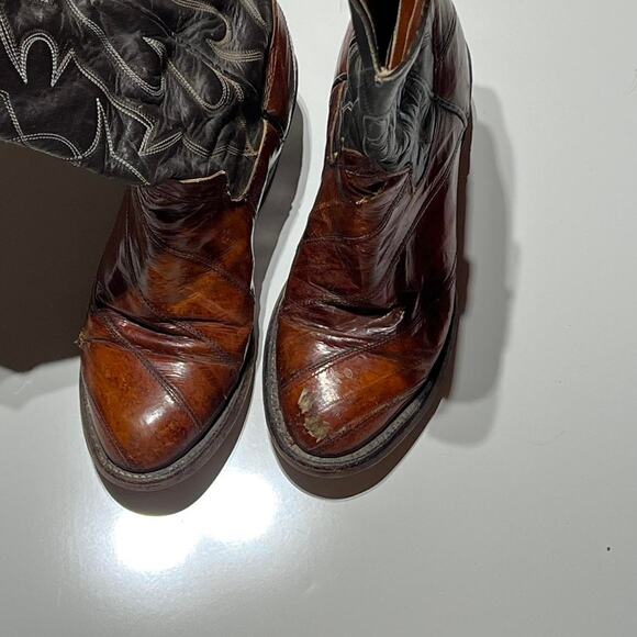 Super rare 50s brown and black cowboy boots - Picture 2 of 4